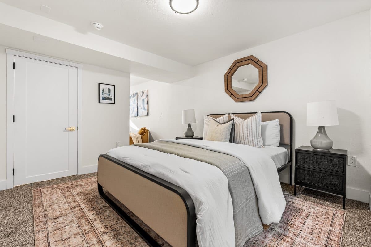 Finished basement bedroom