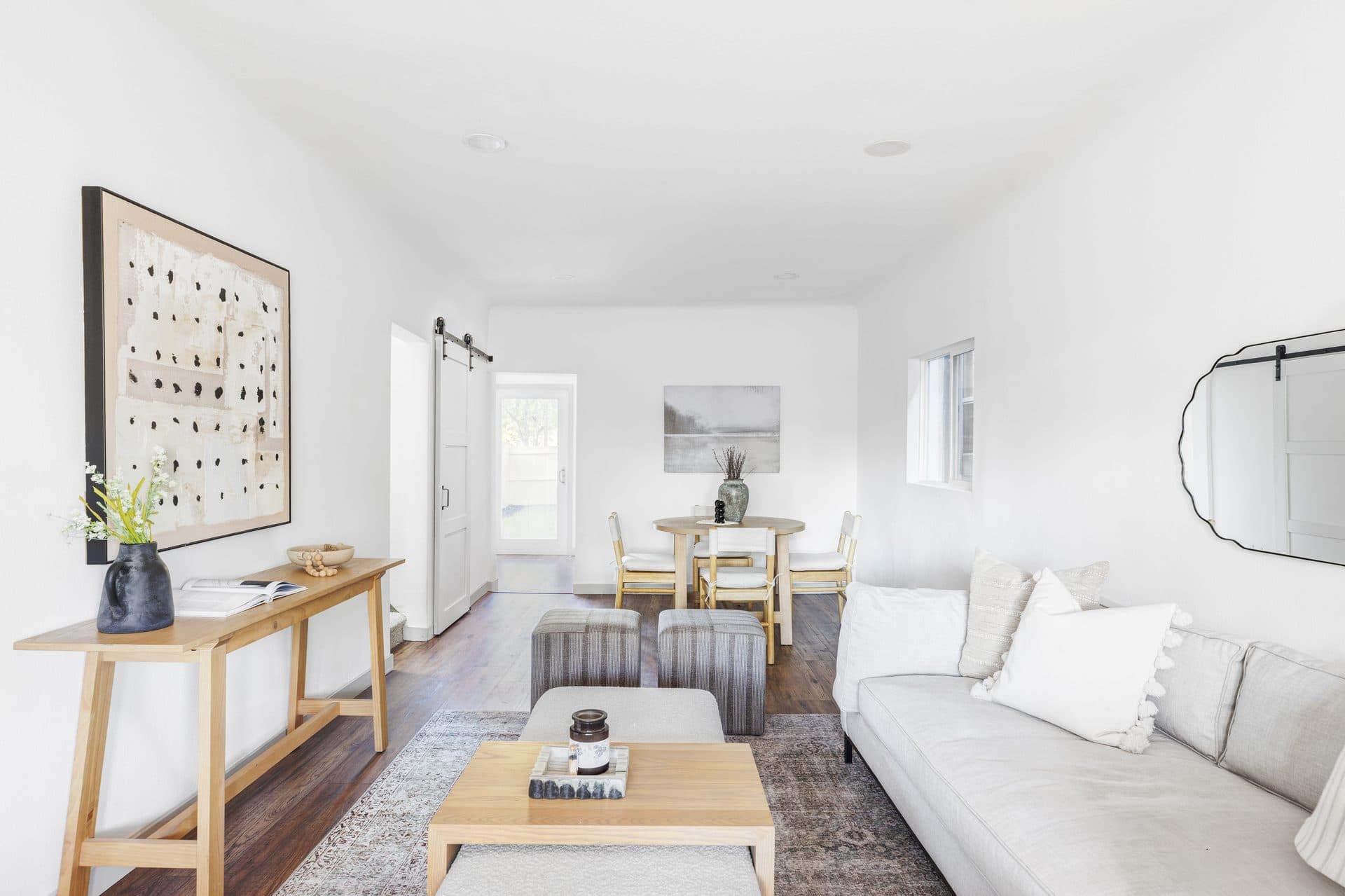 Renovated living and dining room — Denver home remodel